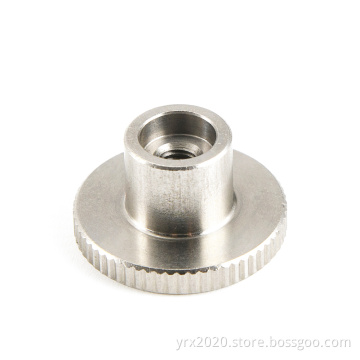 Metal Cap Plug Round Head Knurl Thread Inside